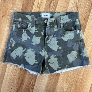 Hudson Jeans Women's Green Camouflage Denim Shorts